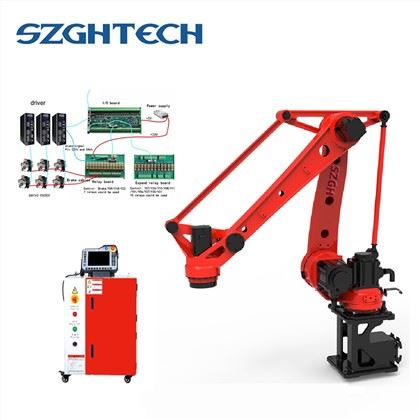 SAFE AND RELIABLE : 
SZGH robot arm is equipped with photoelectric safety protection measures.When foreign objects enter the work area, it can automatically alarm and suspend work to avoid accidental injuries.