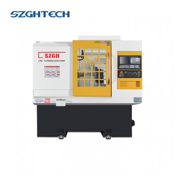 SZGH 46Y is on the basis of KX-46 CNC lathe, Y-axis 4+4 power head and 8-station servo turret are installed to realize the combined function of turning and milling with 8 tool ends 4+side 4.It is widely used in the processing of workpieces that require drilling, tapping, milling, etc. on the side and end faces. Since the processing is completed in one clamping, the error of the secondary clamping is overcome. At the same time, due to the increase in processing time and the combination of processing procedures, it is more suitable for one person to manage multiple machines, saving labor, and improving automation and processing accuracy.It is suitable for the processing of holding materials within 45mm and pellets within 100mm